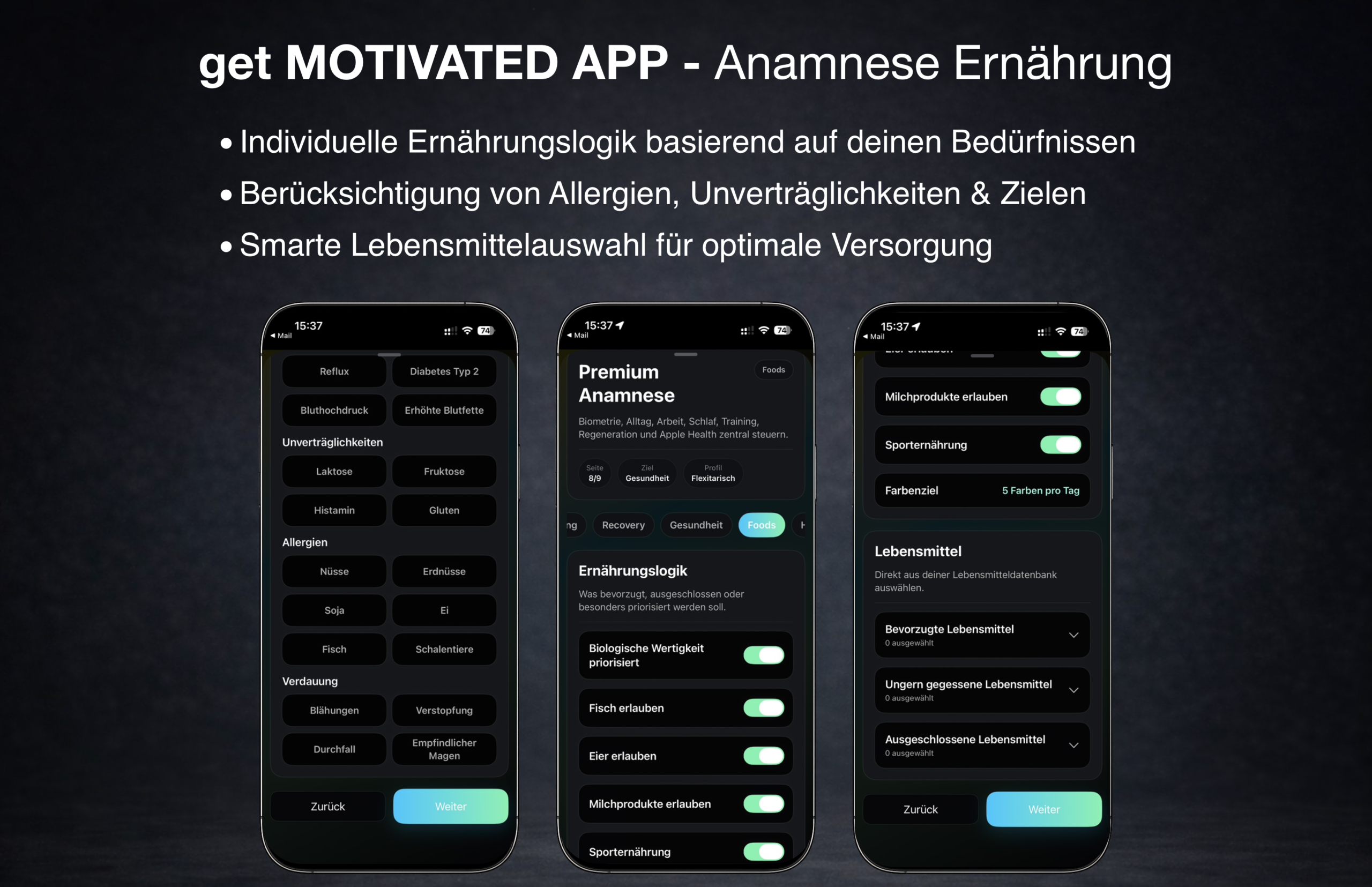 GET App – Anamnese Ernährung