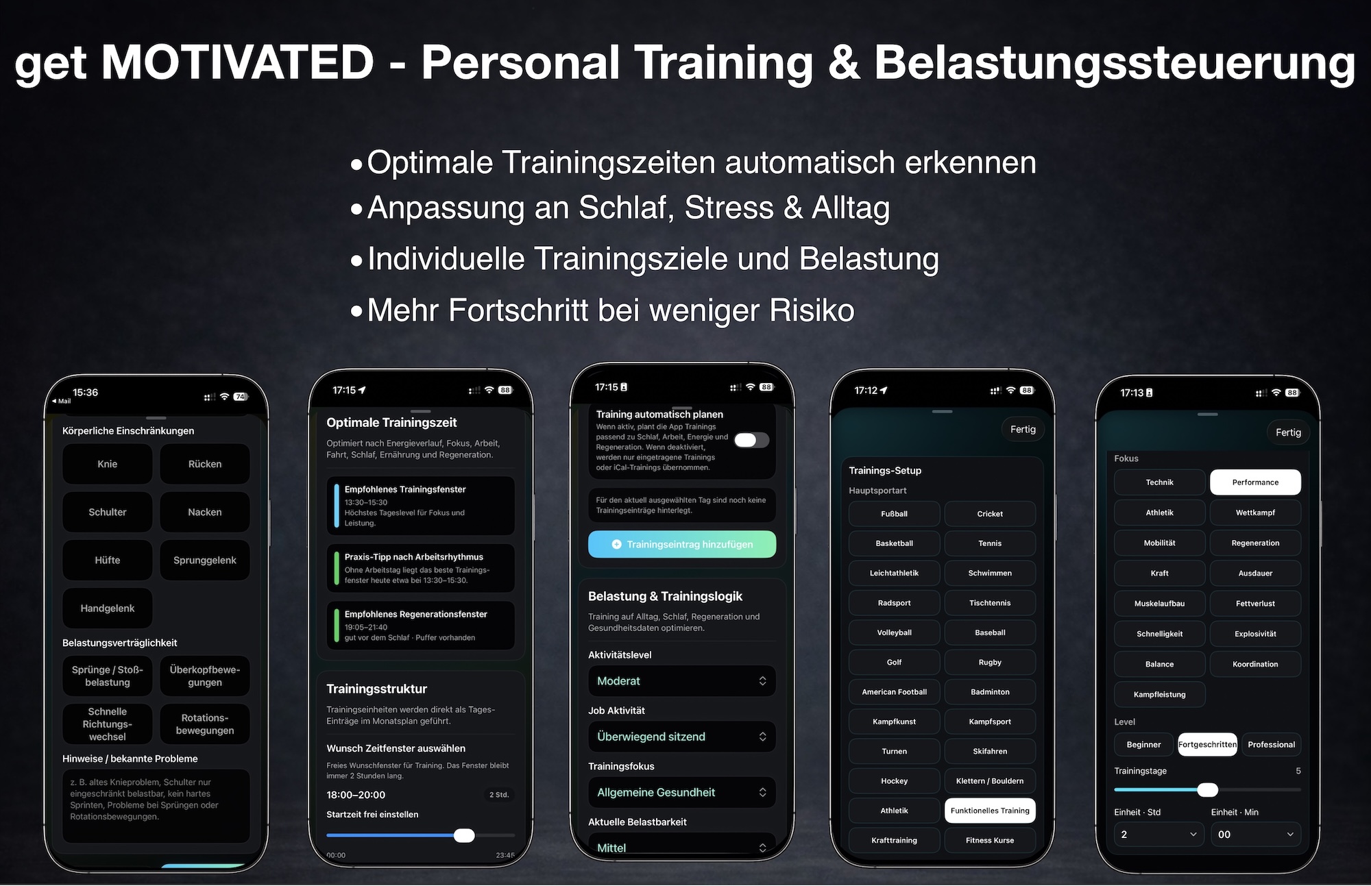 GET App – Personal Training und Belastungssteuerung