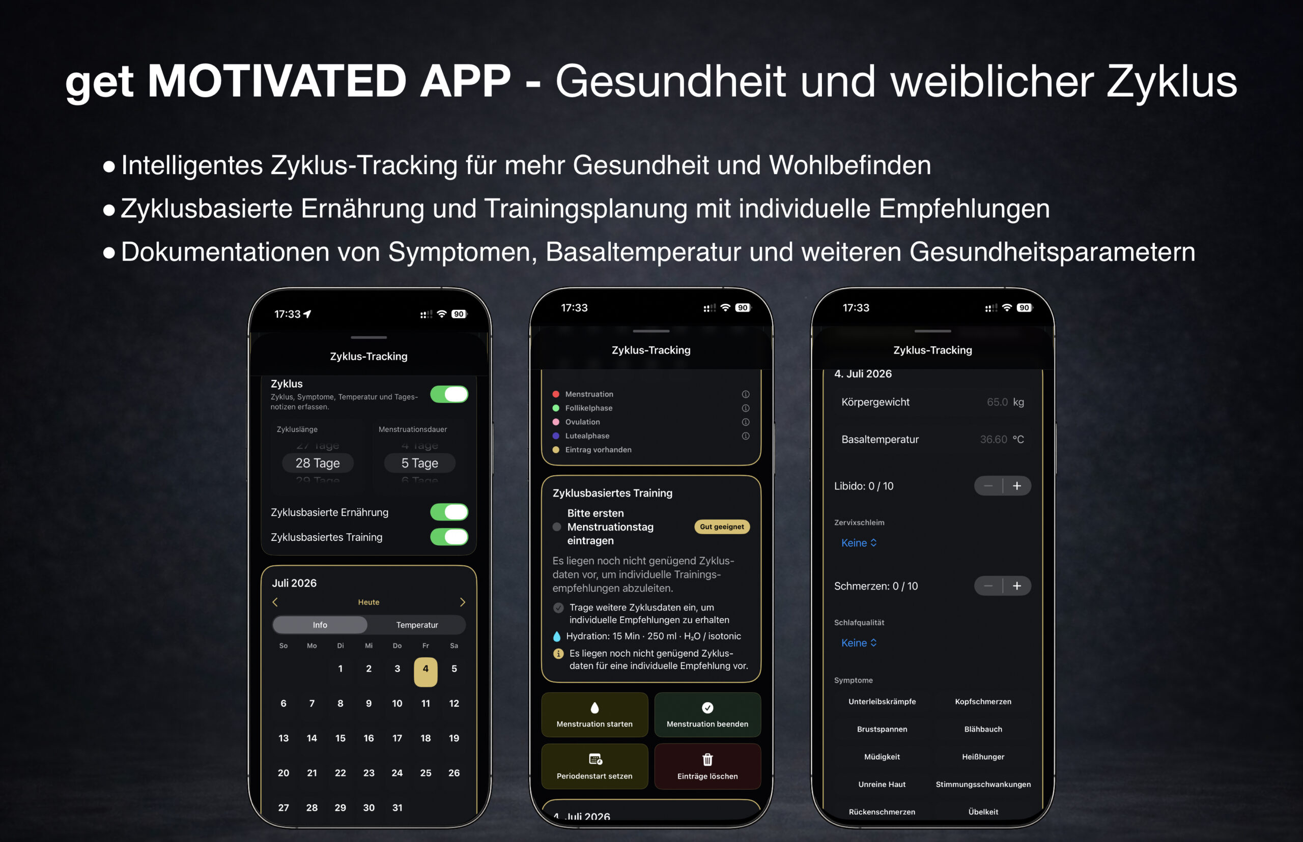 Zyklus-Tracking und zyklusbasierte Trainingsanpassung